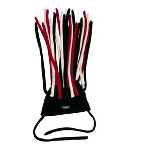 Mental Headgear Snowboard Ski Dread Rasta Fleece Hat Black Red Y2K